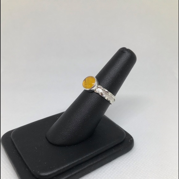 1Ct Amber Ring Handmade - Picture 3 of 4